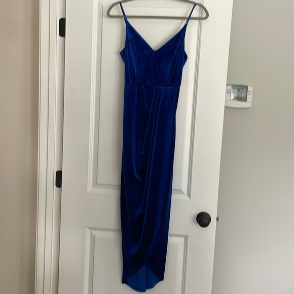 Velvet blue dress - Picture 1 of 3